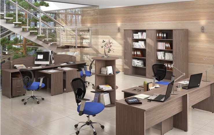 Офисный набор мебели IMAGO три стола, 2 шкафа, стеллаж, тумба в Нальчике - изображение 6